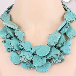 Turquoise Stone Statement Necklace